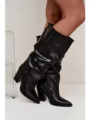 Cizme de dama BOTO 2598A PIELE NEGRA