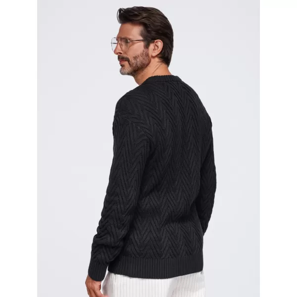  Pulover pentru bărbați OMBRE OM-SWSW-0190 NEGRU 