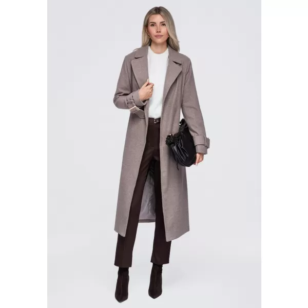  Palton de damă OMBRE OW-CT-E0006 DE CULOAREA CAFELEI 