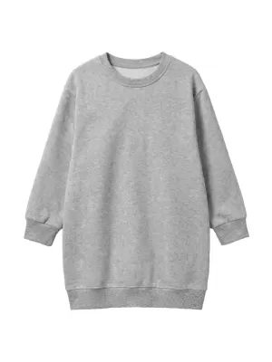 Rochie hanorac pentru fetiță URBAN CLASSICS UCK8565-03061 GRI JALIU