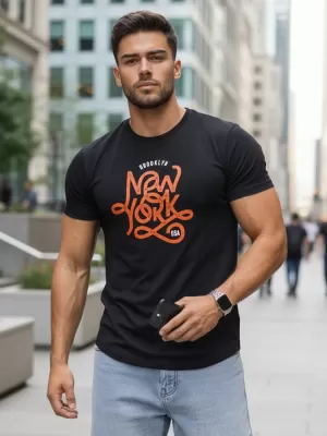 Tricou pentru bărbați DSTREET RX5368 NEGRU