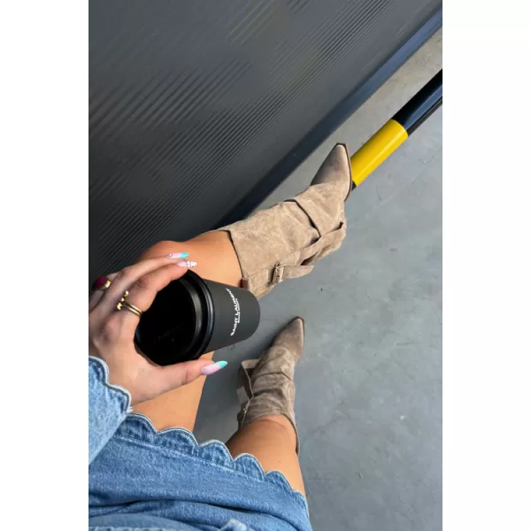  Cizme de dama BOTO 7699A KAKI 