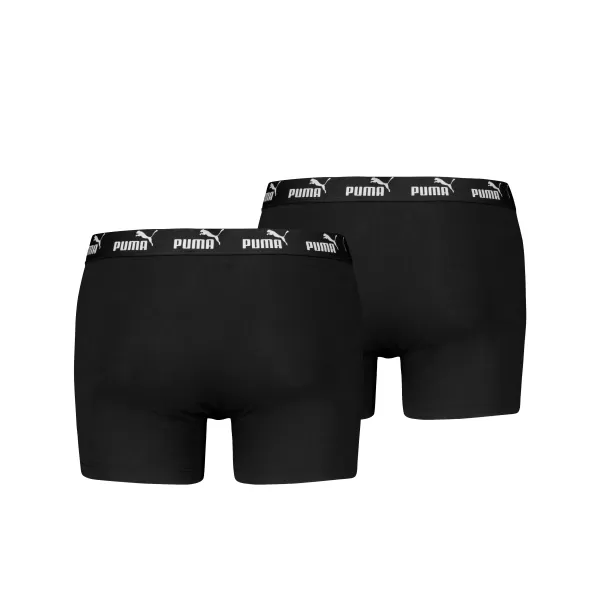  Boxeri pentru bărbați PUMA ELEMENTS MEN BASIC BOXERS 2P 93875309 NEGRU 