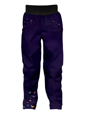 Pantaloni softshell pentru copii WAMU DUHOVÁ KOČKA VIOLET ÎNCHIS