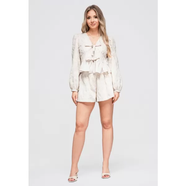  Pantaloni scurți de damă OMBRE OW-ST-E0012 BEJ 