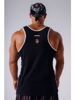 Maiouri pentru bărbați NEBBIA OLYMPIA MUSCLE BACK STRINGER 948 NEGRU