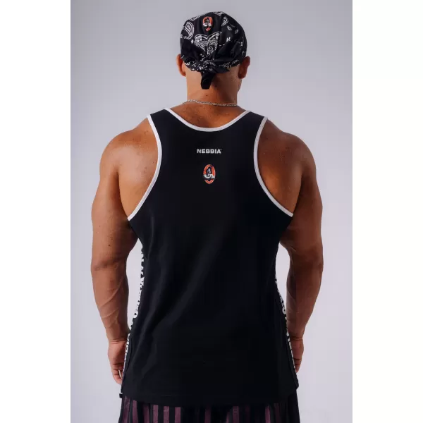  Maiouri pentru bărbați NEBBIA OLYMPIA MUSCLE BACK STRINGER 948 NEGRU 