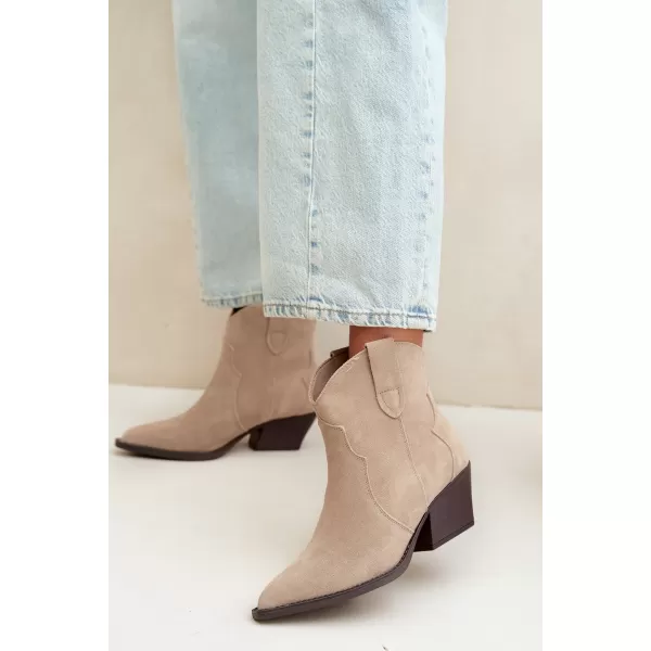  Botine de dama BOTO 6338 BEJ 