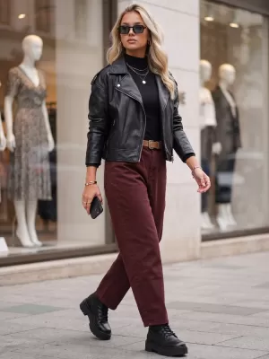 Pantaloni de dama DSTREET UY3121 BEJ