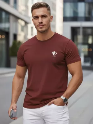 Tricou pentru bărbați DSTREET NX5126R-BU BURGUNDIA