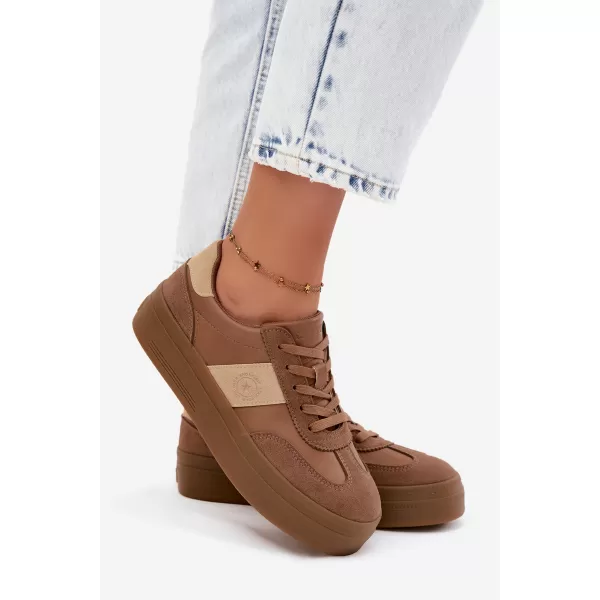  Adidași de damă BIG STAR SHOES UU274015 MARO/BEJ 