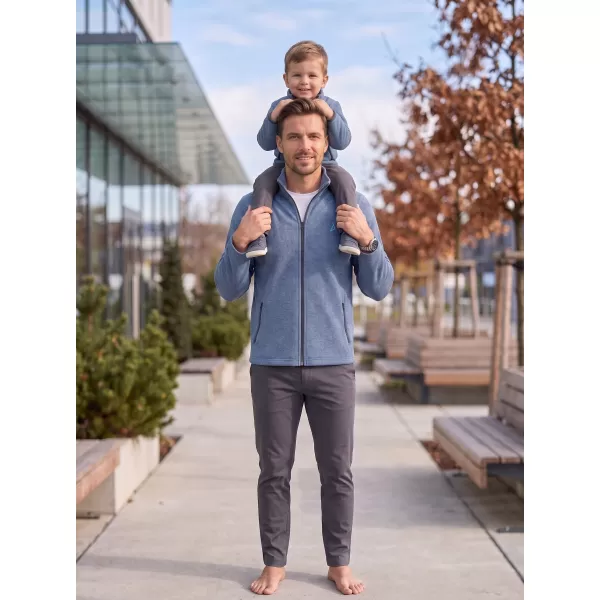  Hanorac pentru bărbați din fleece ALTISPORT ALM002852 EVIDENȚIERI DE DENIM ÎNCHIS LA CULOARE 
