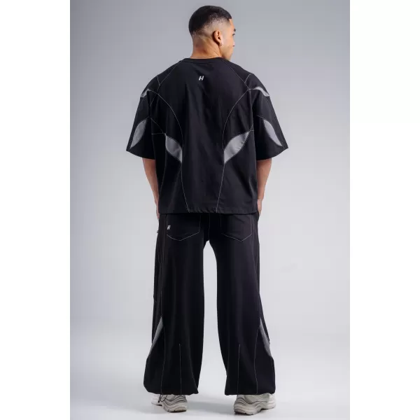 Tricou supradimensionat cu capac pompă NEBBIA PRIMAL 871 NEGRU 