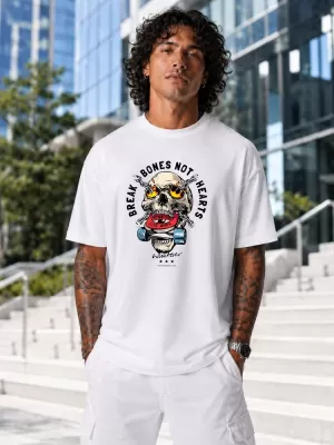 Tricou pentru bărbați DSTREET NX1014R-WH-O ALB