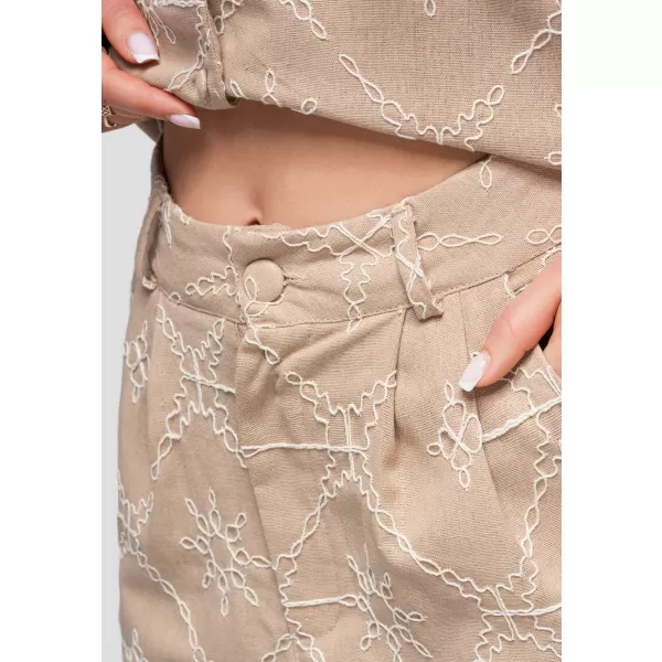  Pantaloni scurți de damă OMBRE OW-ST-E0019 TAUPE 
