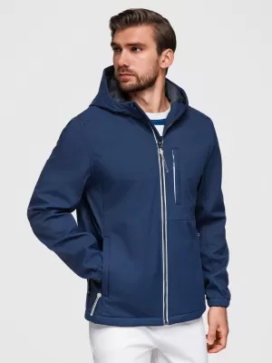 Jachetă softshell pentru bărbați OMBRE OM-JANP-0292 ALBASTRU MARIN
