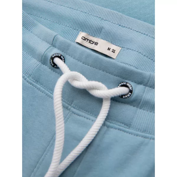  Pantaloni de trening pentru bărbați OMBRE OM-PABS-0304 ALBASTRU DESCHIS 