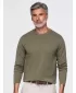 Tricou pentru bărbați OMBRE OM-LSBL-0142 MĂSLINE ÎNCHISE
