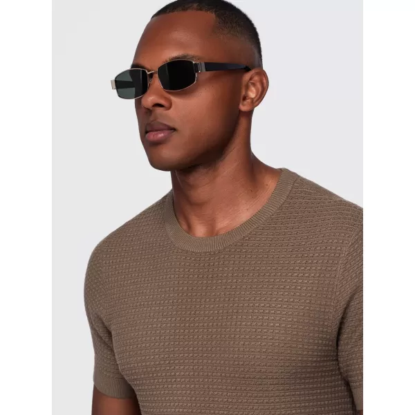  Tricou pentru bărbați OMBRE OM-TSCT-0303 MARO DESCHIS 