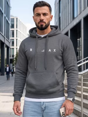 Hanorac pentru bărbați DSTREET NX0001BX-05-09 GRI ÎNCHIS