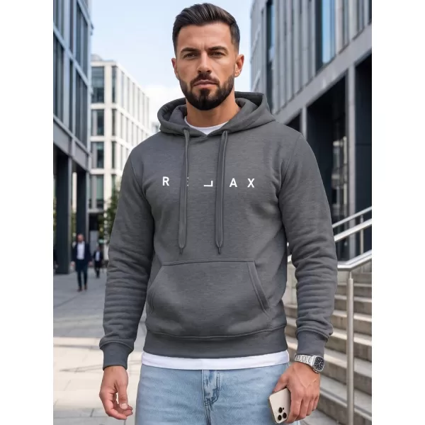  Hanorac pentru bărbați DSTREET NX0001BX-05-09 GRI ÎNCHIS 