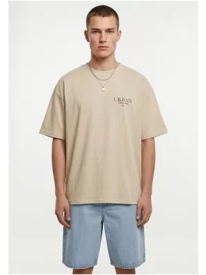 Tricou pentru bărbați URBAN CLASSICS TB8755 ALB/NISIP