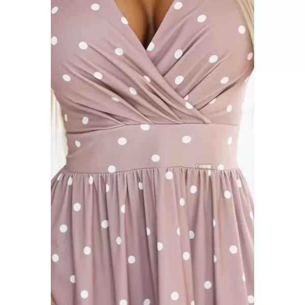  Rochie NUMOCO MATILDE 425-16 BEJ CU BULINE 