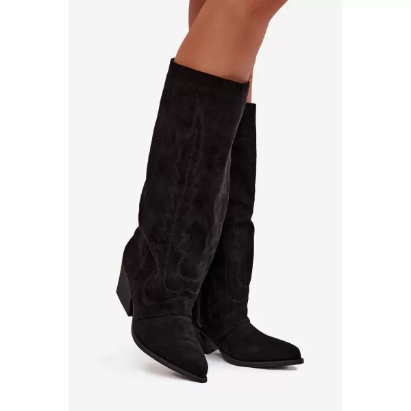  Cizme de cowboy de damă BOTO LQ-160 NEGRU 