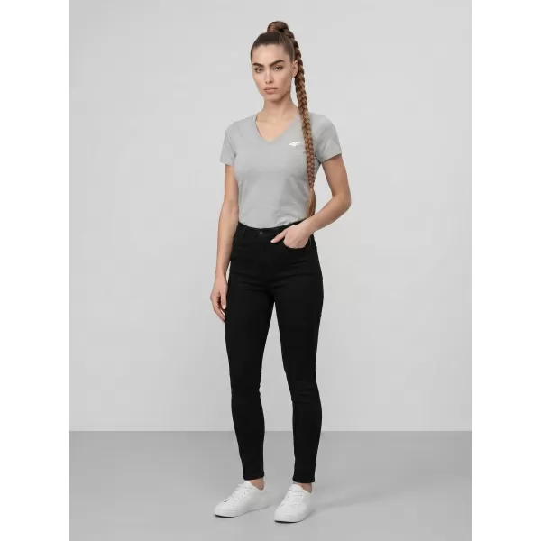  Tricou de damă 4F WMM00TTSHF3307 MELANGE GRI DESCHIS RECE 