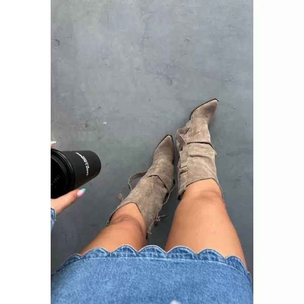 Cizme de dama BOTO 7699A KAKI 