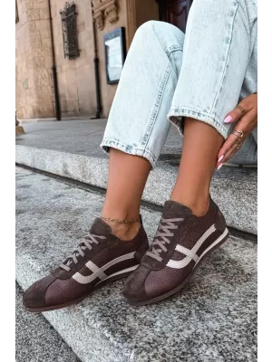Adidași de damă ZAZOO N1402S2/ CIOCOLATĂ