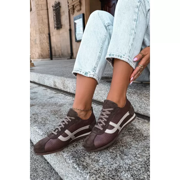  Adidași de damă ZAZOO N1402S2/ CIOCOLATĂ 