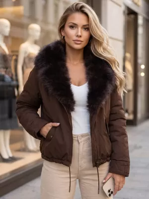 Geaca de dama DSTREET TY6071 CARAMEL