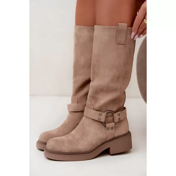  Cizme de dama BOTO LQ-163 KAKI 