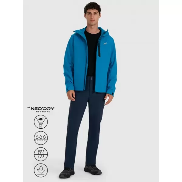  Jachetă softshell pentru bărbați 4F RAW25TSOFM506 ALBASTRU 