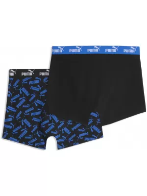 Boxeri pentru bărbați PUMA MEN ELEMENTS SCATTERED PRINT BOXERS 94780202 ALBASTRU/NEGRU