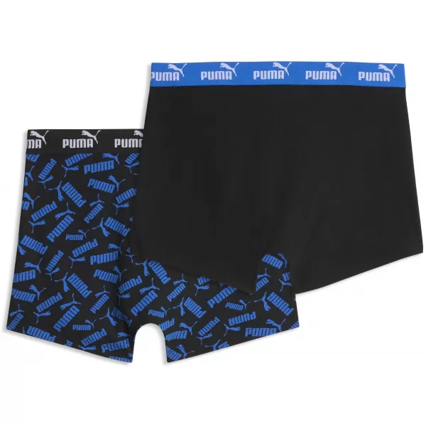  Boxeri pentru bărbați PUMA MEN ELEMENTS SCATTERED PRINT BOXERS 94780202 ALBASTRU/NEGRU 