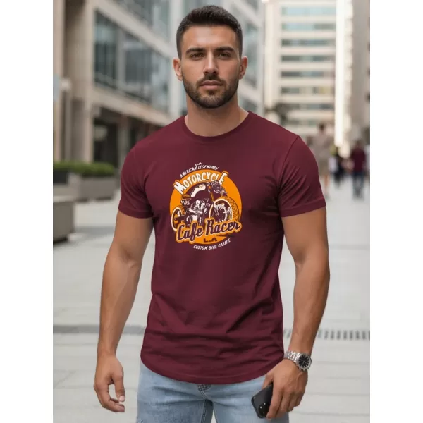  Tricou pentru bărbați DSTREET NX5095R-BU BURGUNDIA 