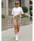 Pantaloni scurți de damă DSTREET SY0559 BEJ