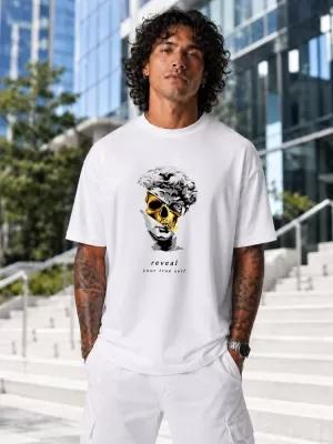 Tricou pentru bărbați DSTREET NX1032R-WH-O ALB