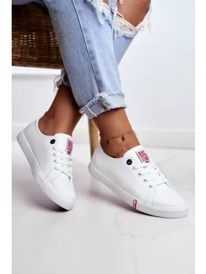 Adidași de damă BIG STAR SHOES GG274005 ALB/ROSU