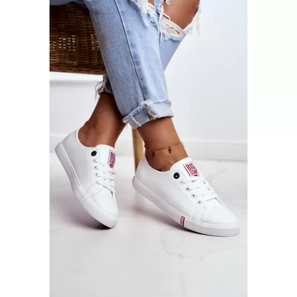  Adidași de damă BIG STAR SHOES GG274005 ALB/ROSU 