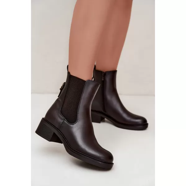  Botine de dama SERGIO LEONE BT-04 MARO ÎNCHIS 