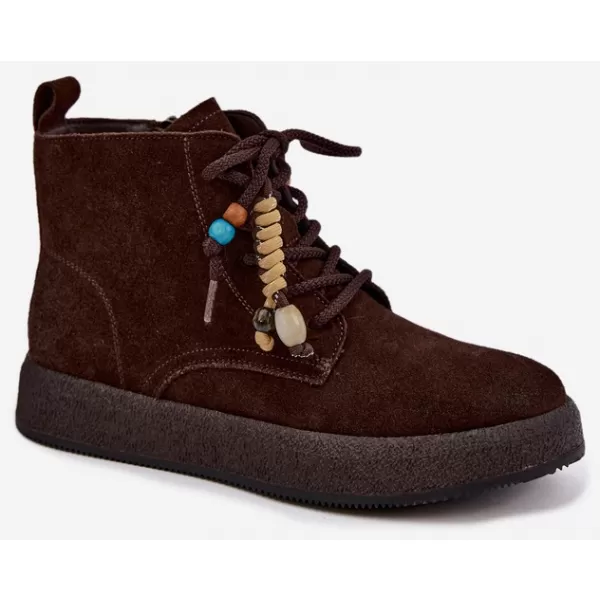  Botine de dama ARTIKER 59C1133 NUANȚE DE MARO ȘI BEJ 
