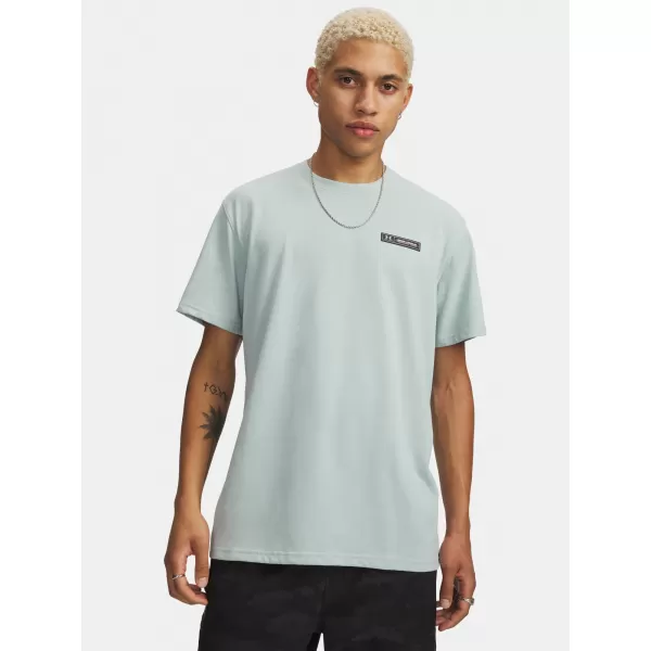  Tricou pentru bărbați UNDER ARMOUR HW ARMOUR LABEL SS 1382831-477 ALBASTRU 