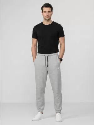 Pantaloni pentru bărbați 4F WMM00TTROM1673 MELANGE GRI DESCHIS RECE