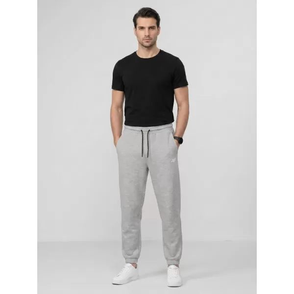  Pantaloni pentru bărbați 4F WMM00TTROM1673 MELANGE GRI DESCHIS RECE 