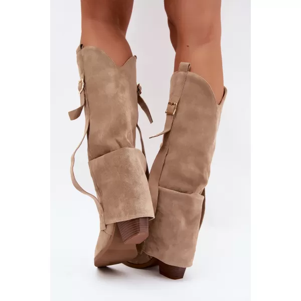  Cizme de dama BOTO 7699A KAKI 