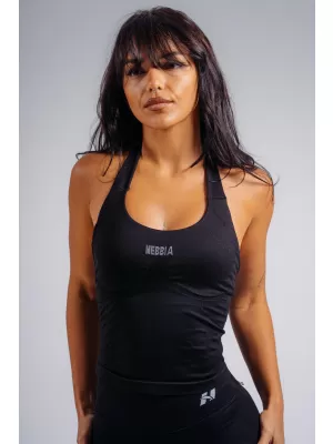 Top cu halter cu sutien încorporat NEBBIA PRIMAL 863 NEGRU