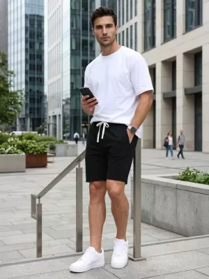 Pantaloni scurți pentru bărbați DSTREET SX2625 NEGRU